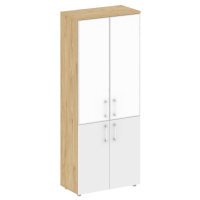 Shift Шкаф высокий широкий SK.ST-1.2R white Тиквуд Светлый/Белый Бриллиант/Стекло White 800*420*1977
