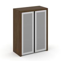 Corner Шкаф средний широкий COR.ST-2.4R Орех Лоренцо/Графит/Сатин 900*450*1231