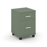 Concept Тумба мобильная 1 ящ.+1 распаш. фасад CN.TUM-009 W Кобо/Металл Белый 420*420*615