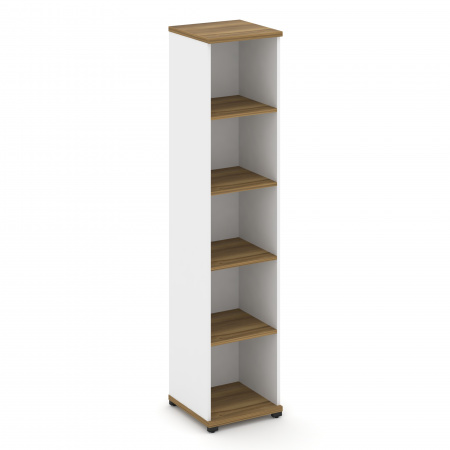 Concept Стеллаж 1 узкая секция, 5 ниш CN.STU-510 Сандал Янтарный/Белый Бриллиант/Металл Черный 420*420*1922
