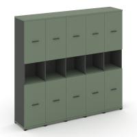 Concept Шкаф 5 узких секций, 5 ниш CN.STU-553 A Кобо/Антрацит/Металл Антрацит 2084*420*1922
