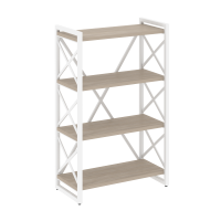 Loft Стеллаж на рег. опорах-4 полки VR.L-MST.O-4.8 Дуб Аттик/Металл Белый 800*400*1280