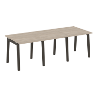 Onix Wood Стол переговорный (3 столешницы) OW.PRG-3.0 Дуб Аттик/Дуб Темный/Металл Антрацит 2340*980*750