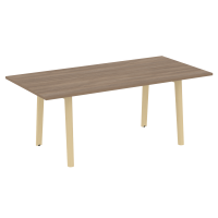 Onix Wood Direct Стол переговорный OW.PRG-19 Дуб Аризона/Дуб Светлый/Металл Белый 1980*980*750