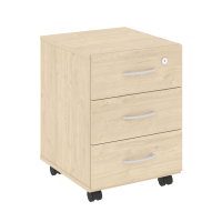 Nova S Тумба подкатная (3 ящика, с замком) В.ТМ-3 Бук Артизан 407*439*556