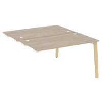 Onix Wood Стол-приставка двойной OW.D.SPR-3.8 Дуб Аттик/Дуб Светлый/Металл Белый 1380*1635*750