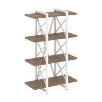 Loft Стеллаж на рег. опорах-4 полки VR.L-MST.O-4.4V Дуб Аризона/Металл Белый 800*400*1280