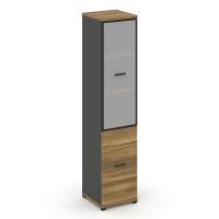 Concept Тумба опорная/приставная 4 ящ. CN.TUO-002 W Сандал Янтарный/Антрацит/Металл Белый 420*420*750