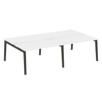Onix Wood Рабочая станция OW.D.RS-4.3.8 Белый Бриллиант/Дуб Темный/Металл Антрацит 2760*1635*750