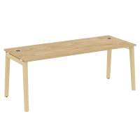 Onix Wood Direct Стол руководителя OW.SRR-6.8 Тиквуд Светлый/Дуб Светлый/Металл Белый 1980*800*750
