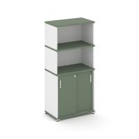 Concept Шкаф-купе опорный/приставной с надставкой выс. CN.SOPK-003 W Кобо/Белый Бриллиант/Металл Белый 720*420*1530
