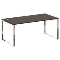 Metal System Direct Стол рабочий руковод. О-обр. м/к БО.СРР-5.9 Венге Цаво/Нержавеющая Сталь 1800*900*750