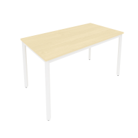 Slim Стол письменный на металлокаркасе С.СП-5 Клен/Металл Белый 1380*720*750