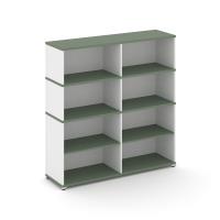 Concept Стеллаж опорный/приставной с надставкой выс. CN.SOPO-008 Кобо/Белый Бриллиант/Металл Белый 1480*420*1530