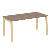 Onix Wood Direct Стол руководителя OW.SRR-4.8 Дуб Аризона/Дуб Светлый/Металл Белый 1580*800*750