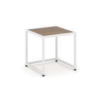 Loft Стол журнальный VR.L-SJK-40 Дуб Аризона/Металл Белый 400*400*400