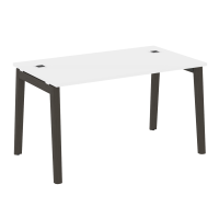 Onix Wood Direct Стол руководителя OW.SRR-3.8 Белый Бриллиант/Дуб Темный/Металл Антрацит 1380*800*750