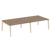 Onix Wood Рабочая станция OW.D.RS-4.4.7 Дуб Аризона/Дуб Светлый/Металл Белый 3160*1475*750