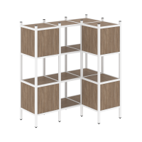 Loft Угловой внутренний стеллаж VR.L-29 Дуб Аризона/Металл Белый 1278*862*1458