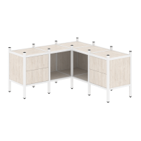 Loft Угловой внутренний стеллаж VR.L-27 Денвер Светлый/Металл Белый 1278*1278*636