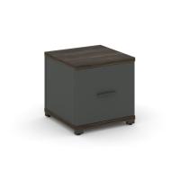 Concept Тумба приставная 1 распаш. фасад CN.TUP-004 A Дуб Мали/Антрацит/Металл Антрацит 420*420*416