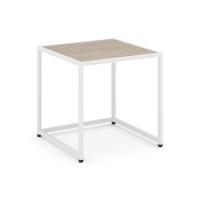 Loft Стол журнальный VR.L-SJK-50 Дуб Аттик/Металл Белый 500*500*500