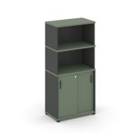 Concept Шкаф-купе опорный/приставной с надставкой выс. CN.SOPK-003 A Кобо/Антрацит/Металл Антрацит 720*420*1530