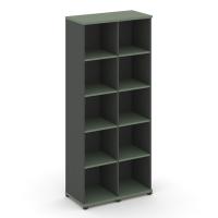 Concept Стеллаж 2 узкие секции, 5 ниш CN.STU-520 Кобо/Антрацит/Металл Антрацит 836*420*1922