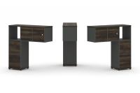 Concept Надставка низкая CN.DNN-004 Дуб Мали/Антрацит/Металл Антрацит 1099*365*1130