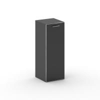 Cross Шкаф узкий средний CR.SU-204 (R) black Базальт/Лакобель Черный 450*460*1202