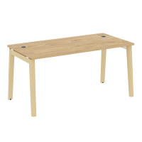 Onix Wood Direct Стол руководителя OW.SRR-4.8 Тиквуд Светлый/Дуб Светлый/Металл Белый 1580*800*750