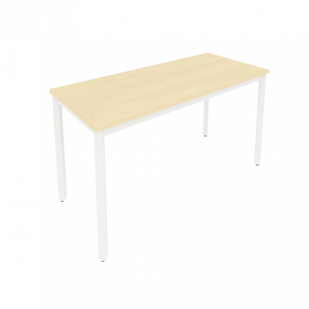 Slim Стол письменный на металлокаркасе С.СП-5.1 Клен/Металл Белый 1380*600*750