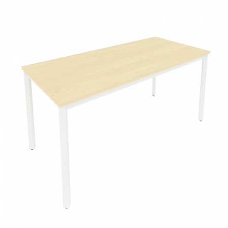 Slim Стол письменный на металлокаркасе С.СП-6 Клен/Металл Белый 1580*720*750