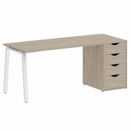 Home Office Стол письменный VR.SP-3-178.4.A Дуб Аттик/Металл Белый 1780*720*750