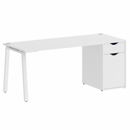 Home Office Стол письменный VR.SP-3-178.1.A Белый Бриллиант/Металл Белый 1780*720*750