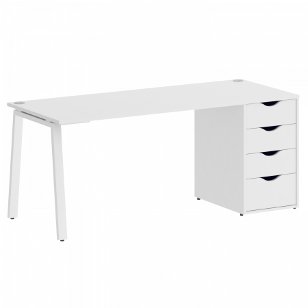 Home Office Стол письменный VR.SP-3-178.4.A Белый Бриллиант/Металл Белый 1780*720*750